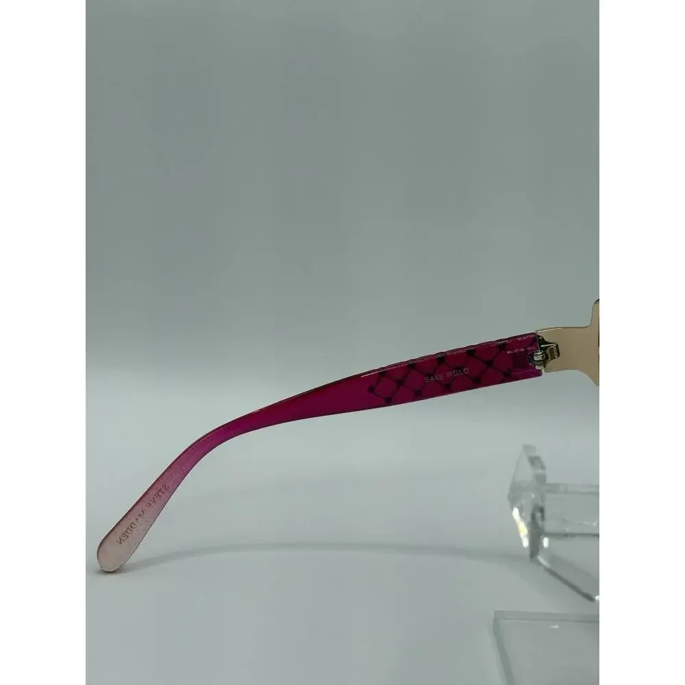 Steve Madden Shield Sunglasses Pink Gradient Rimless